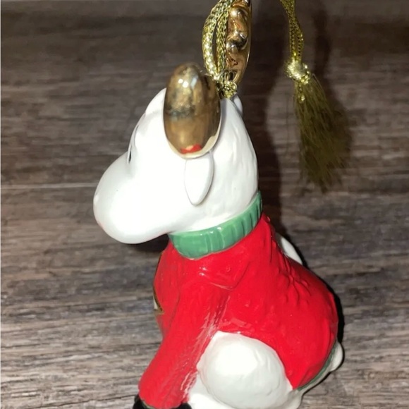 LENOX Porcelain Moose Monogram Initial “S” Christmas Tree Ornament 4” - Picture 6 of 7